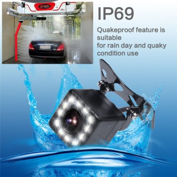 GSPSCN 3 in 1 Car 2.4G Wireless Transmitter Receiver +Parking Assistance Reverse Rear View Backup Camera with HD 4.3inch monitor
