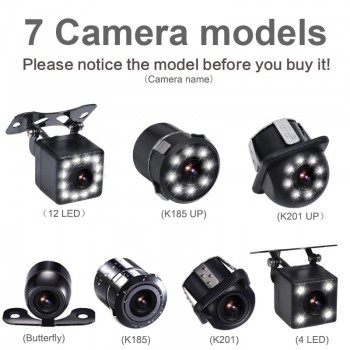 GSPSCN 3 in 1 Car 2.4G Wireless Transmitter Receiver +Parking Assistance Reverse Rear View Backup Camera with HD 4.3inch monitor