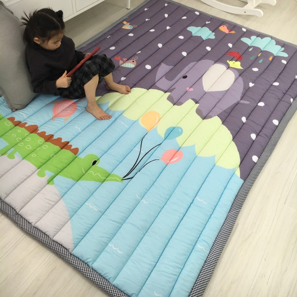 Infant Shining 140X195CM Baby Play Mats 2.5CM Thickening Cartoon Blanket Children Game Carpet Machine Washable Rugs