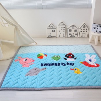 Infant Shining 140X195CM Baby Play Mats 2.5CM Thickening Cartoon Blanket Children Game Carpet Machine Washable Rugs