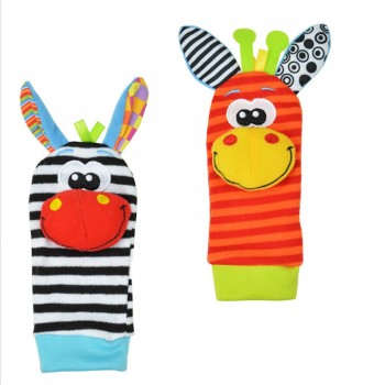 Baby rattle toys Garden Bug Wrist Rattle and Foot Socks Animal Cute Cartoon Baby Socks rattle toys 9% off