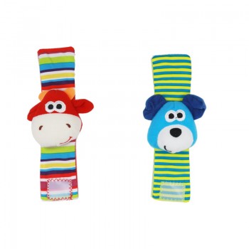 Baby rattle toys Garden Bug Wrist Rattle and Foot Socks Animal Cute Cartoon Baby Socks rattle toys 9% off