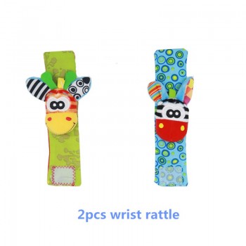 Baby rattle toys Garden Bug Wrist Rattle and Foot Socks Animal Cute Cartoon Baby Socks rattle toys 9% off