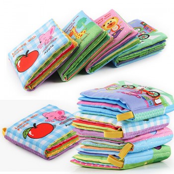 10pages Baby Rattles Mobiles Toy Soft Animal Cloth Book Newborn Stroller Hanging Toy Bebe Early Learning Educate Baby Toys