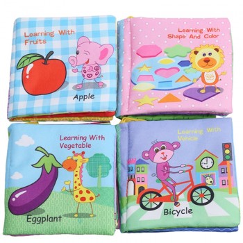 10pages Baby Rattles Mobiles Toy Soft Animal Cloth Book Newborn Stroller Hanging Toy Bebe Early Learning Educate Baby Toys