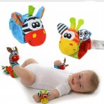 1pcs Soft Animal Socks Wrist Bell Bands Sound Hand Foot Bell Pet Socks Attention Baby Kids Intellectual Development Toys