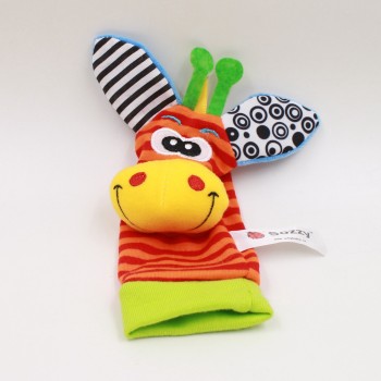 1pcs Soft Animal Socks Wrist Bell Bands Sound Hand Foot Bell Pet Socks Attention Baby Kids Intellectual Development Toys