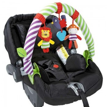 New 2017 Baby cribs Rattle babyplay Baby Hand Bell Multifunctional Plush Toy Stroller Mobile Gifts infant travel arch