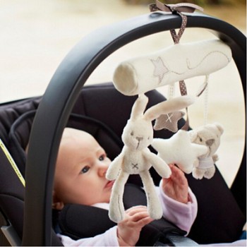 New 2017 Baby cribs Rattle babyplay Baby Hand Bell Multifunctional Plush Toy Stroller Mobile Gifts infant travel arch