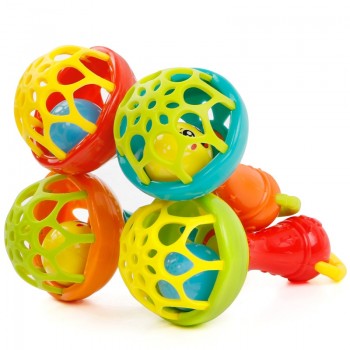 Baby Rattles toy Intelligence Grasping Gums Plastic Hand Bell Rattle Funny Educational Mobiles Toys Birthday Gifts WJ482