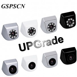 GSPSCN Car Backup Camera Metal HD Reverse Camera Mini Front view / Rear View Cameras 8 LEDs Lights Night Vision Waterproof IP69