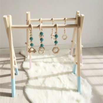 Nordic Wood  Wooden Furniture Play Gym Frame Toys Baby Gym Rattles Kids Room Nursery Decor Accessories Newborn Photography Props