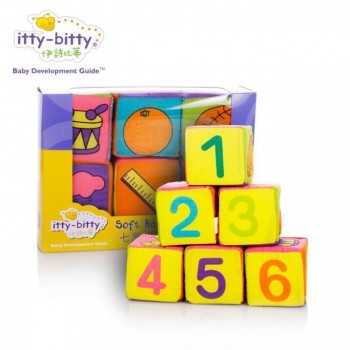 HOT!! 6pcs in 1 Set Cloth Building Blocks New Infant Baby Cloth Doll Soft Rattle early Educational Baby Toy Soft Plush Set Cube