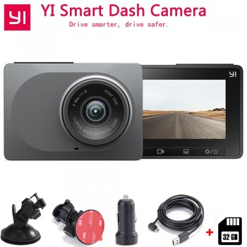 Xiaomi YI Smart Dash Camera International Version WiFi Car DVR HD 1080P 2.7 165 degree 60fps ADAS Safe Reminder Dashcam