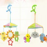 Baby Stroller Crib Pram Bed Hanging Toy Accessories Musical Rotating Plush Cartoon Cute Appease Soothing Hand-eye Coordination