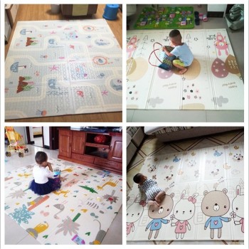 Infant Shining 200*180*1cm Foldable Baby Play Mat Eco-friendly XPE Children Playat Cartton Non-slip Carpet Living Room Mat