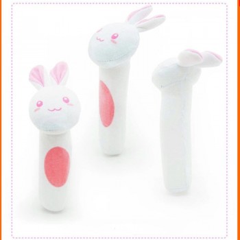 Baby Cute Rattles Toys Cute Stuffed Handbells Hand Bell Multifunctional Animal Squeaker Bar Baby Toys Hand Plush Doll 40% off