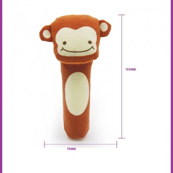Baby Cute Rattles Toys Cute Stuffed Handbells Hand Bell Multifunctional Animal Squeaker Bar Baby Toys Hand Plush Doll 40% off