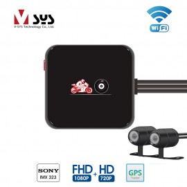 SYS M6L WiFi 1080P 720P Full HD Motorcycle DVR Dual Lens Camera Rear View Waterproof Lens Dash Cam Black GPS Box VSYS Recorder