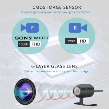 SYS M6L WiFi 1080P 720P Full HD Motorcycle DVR Dual Lens Camera Rear View Waterproof Lens Dash Cam Black GPS Box VSYS Recorder