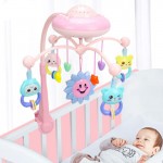 Baby Rattles Bed bell Toys 0-12 Months Crib Mobile Musical Bed Bell Projection Cartoon Early Learning With Teether Kids Toy