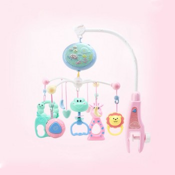 Baby Rattles Bed bell Toys 0-12 Months Crib Mobile Musical Bed Bell Projection Cartoon Early Learning With Teether Kids Toy