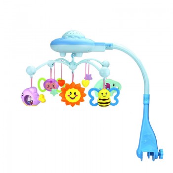 Baby Rattles Bed bell Toys 0-12 Months Crib Mobile Musical Bed Bell Projection Cartoon Early Learning With Teether Kids Toy