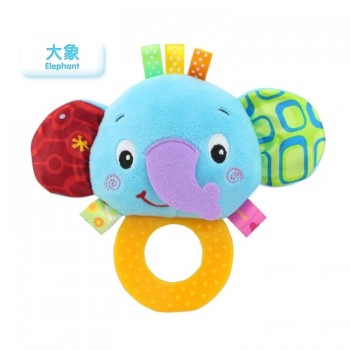 Newborn Baby Toys 0-12 Months Cartoon Animal Owl/Elephant Baby Boy Girl Rattles Hand Bell Infant Toddler Plush Toys jouet enfant