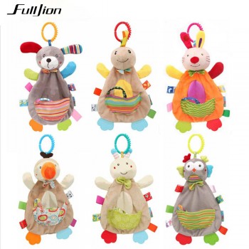 Fulljion Baby Rattles Mobiles Soft Baby Toys 0 12 Months Towel Bed Bell Cute Animal Christmas Crib Bebe Stroller Montessori Gift