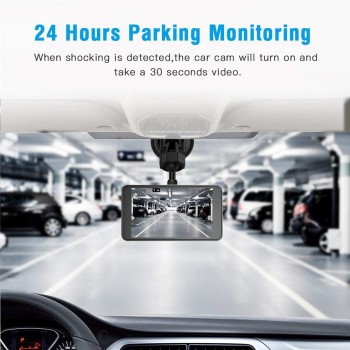 4 IPS Dual Lens Car Dash Cam FHD 1080P Dashboard Camera 170 degree Vehicle Driving DVR Recorder G-Sensor Parking Monitor WDR A1