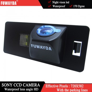 FUWAYDA SONY CCD Chip CAR REAR VIEW CAMERA Reverse With Guide Line CAMERA FOR  AUDI A1 A4 (B8) A5 S5 Q5 TT/ PASSAT R36 5D