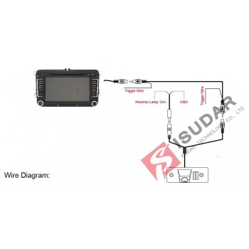 Isudar Reverse Camera Security 8 LED HD Waterproof Rear Camera Night Vision DC 12V Shockproof Parking Camera Anti jamming
