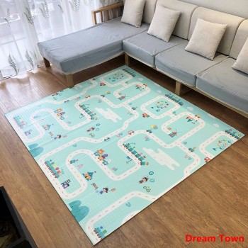Infant Shining Thickened 1.5cm Play Mat 200*180cm Foldable Cartoon Baby Playmat Children Crawling Pad Puzzle Non-slip Game Pad