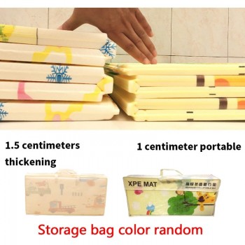 Infant Shining Thickened 1.5cm Play Mat 200*180cm Foldable Cartoon Baby Playmat Children Crawling Pad Puzzle Non-slip Game Pad
