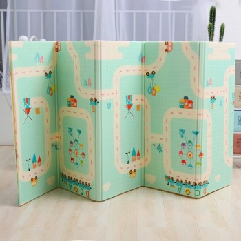 Infant Shining Thickened 1.5cm Play Mat 200*180cm Foldable Cartoon Baby Playmat Children Crawling Pad Puzzle Non-slip Game Pad
