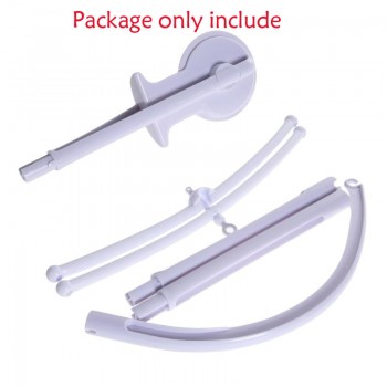 1 set ABS Plastic Baby Crib Holder (Without Hanging Doll) Baby DIY Crib Mobile Bed Bell Toy Holder 360 Degree Rotate Arm Bracket