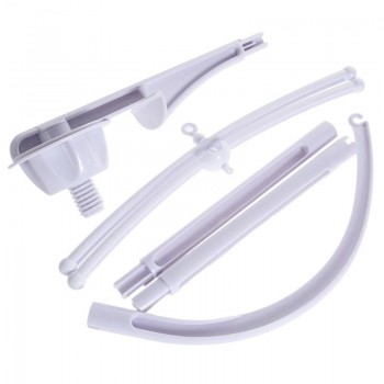 1 set ABS Plastic Baby Crib Holder (Without Hanging Doll) Baby DIY Crib Mobile Bed Bell Toy Holder 360 Degree Rotate Arm Bracket