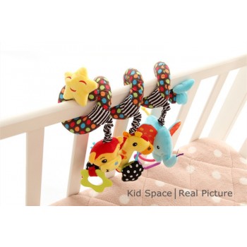 Newborn Baby Toys 0-12 Months Stuffed Stroller Toys Animal Baby Pram Bed Hanging Educational Baby Rattle Toys Rattles Juguete