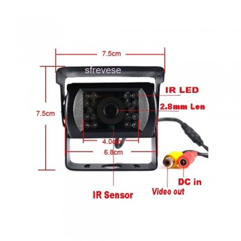 7 LCD Monitor + Waterproof 18 IR Night Vision Car Rear View Kit Reversing Parking Backup Camera 20m Cable for Bus Truck Motorho
