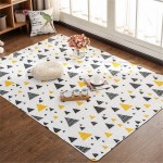 Dining room mat child mat floral geometrical print blanket skidproof 6mm  1.5m/1.8m/2.1m baby kids playmat 3sizes cotton mat