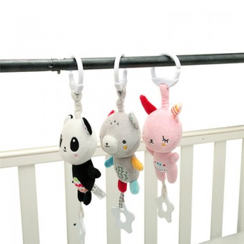 Baby Infant Animal rabbit Bear panda Soft Rattles Bed Crib Stroller Music Hanging Bell kids Stuffed Toys