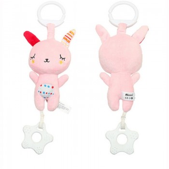 Baby Infant Animal rabbit Bear panda Soft Rattles Bed Crib Stroller Music Hanging Bell kids Stuffed Toys