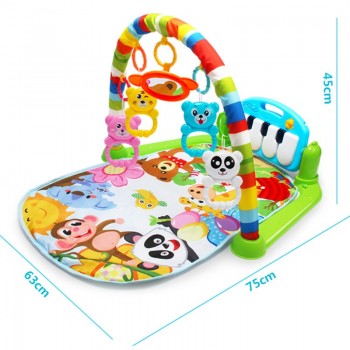 3 in 1 Baby Play Mat Rug Toys Kid Crawling Music Play Game Developing Mat with Piano Keyboard Infant Carpet Education Rack Toy