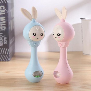 Lovely Baby Toys Hand Bells Baby Cute Music Rabbit Bell 0-12M Toddlers Cute Hand Rattles Ring Bell Early Educational Toys