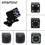 Smartour Car Rear View Camera 8 LED Night Vision Wide Angle HD Color Image Waterproof Universal Backup Parking Reverse Camera