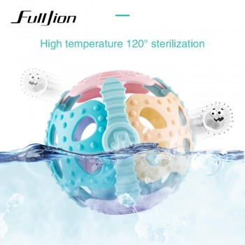 Fulljion Baby Teether Toys Ball Toddler Toys Rattles Mobiles Bebe Stroller Funny Soft Educational Infant Handbell Christmas Crib