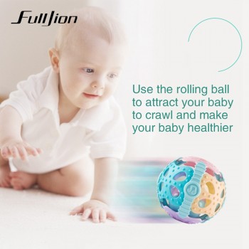 Fulljion Baby Teether Toys Ball Toddler Toys Rattles Mobiles Bebe Stroller Funny Soft Educational Infant Handbell Christmas Crib