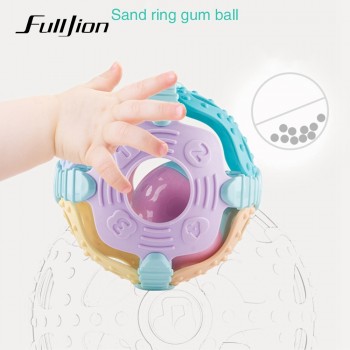 Fulljion Baby Teether Toys Ball Toddler Toys Rattles Mobiles Bebe Stroller Funny Soft Educational Infant Handbell Christmas Crib