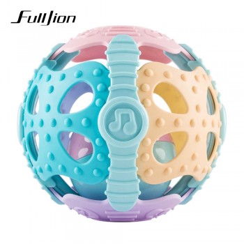 Fulljion Baby Teether Toys Ball Toddler Toys Rattles Mobiles Bebe Stroller Funny Soft Educational Infant Handbell Christmas Crib
