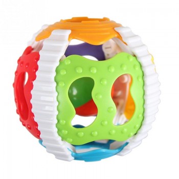 Colorful Handrattle Safty Ball Toys Baby Soft Hand Catcher Rattle Baby Puzzle Educational Toys